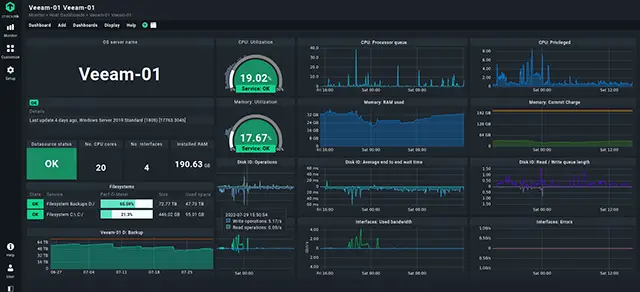 Ambiente híbrido protegido por soluções de backup avançadas.